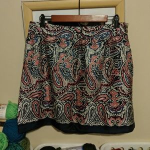 Vinyard Vines Pink Paisley Silk Skirt